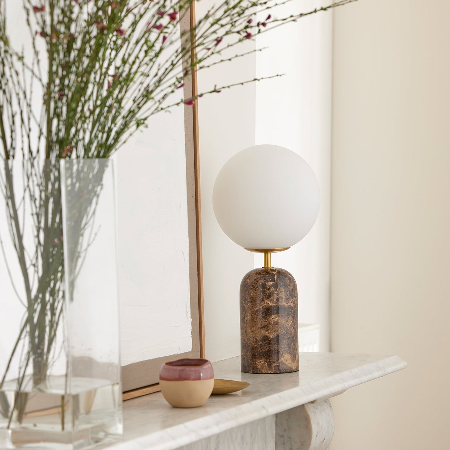 Soren Brown Marble Desk Lamp