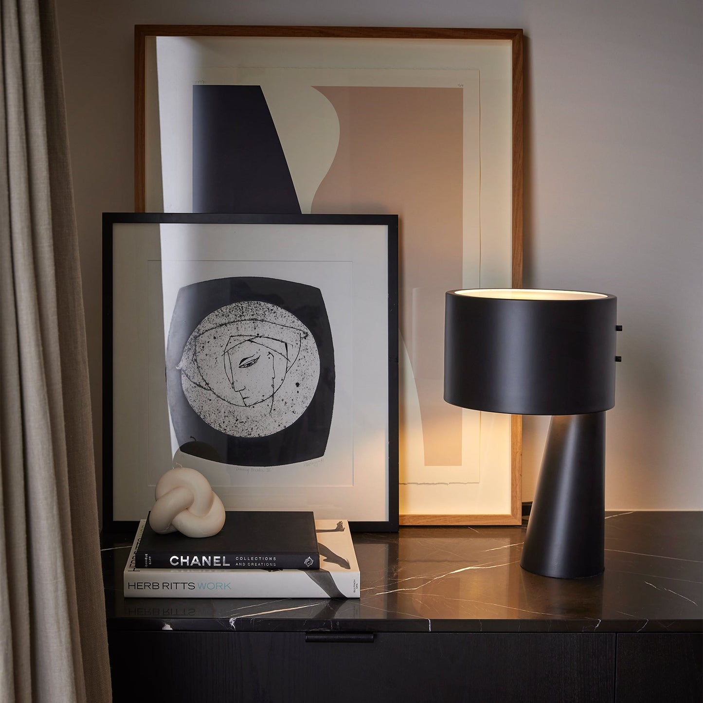 Zentra Black Table Lamp