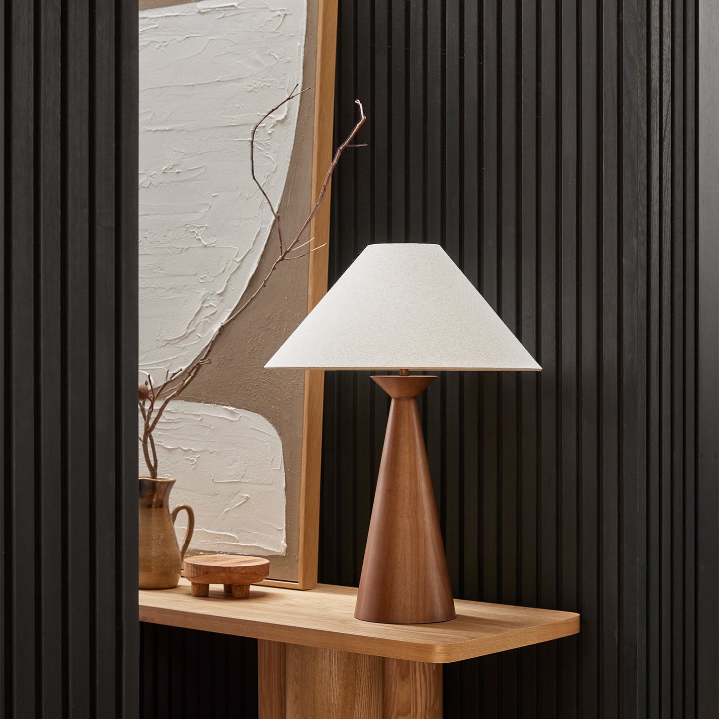 Emba Walnut Table Lamp