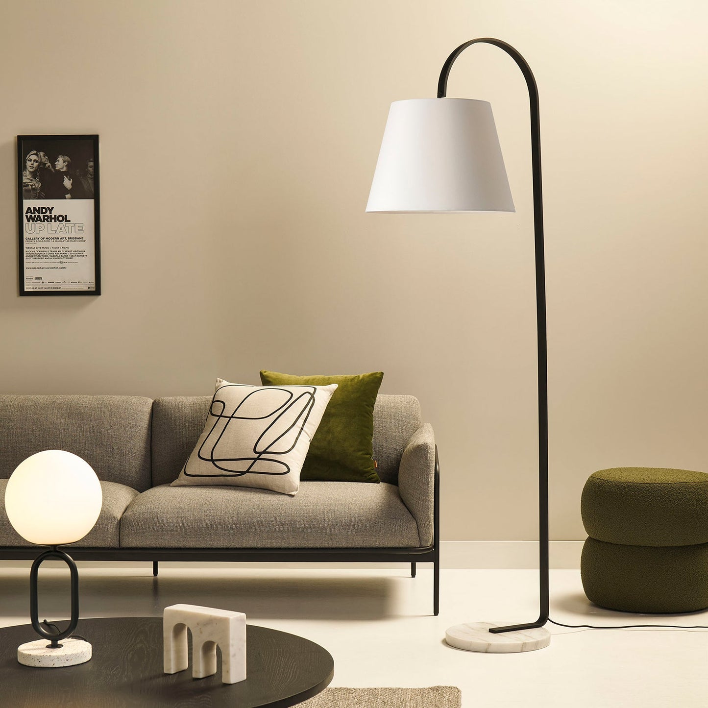 Silas White Floor Lamp