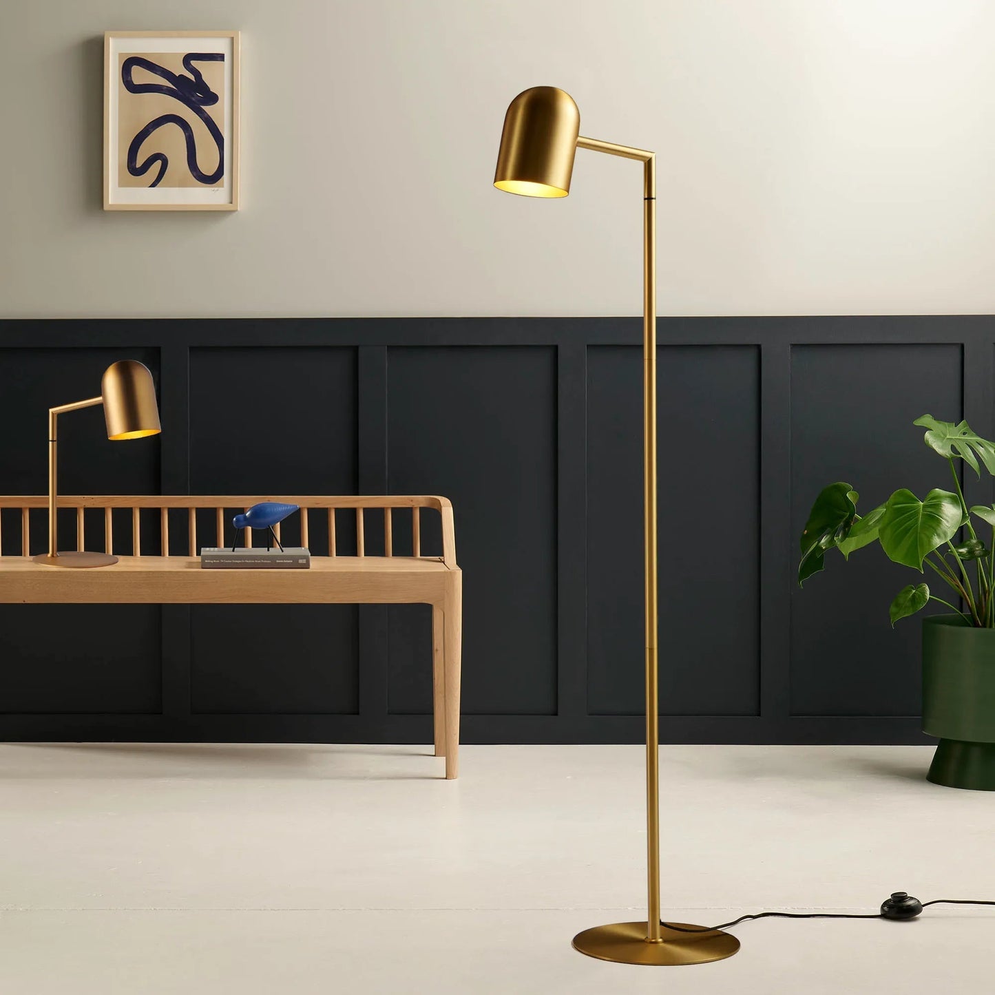 Pia Brass Floor Lamp