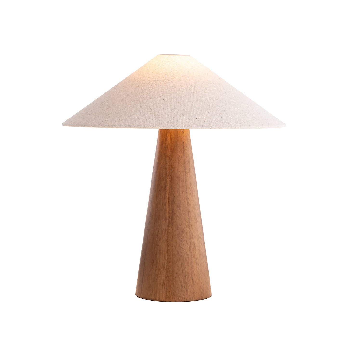 Pyra Walnut & Linen Table Lamp
