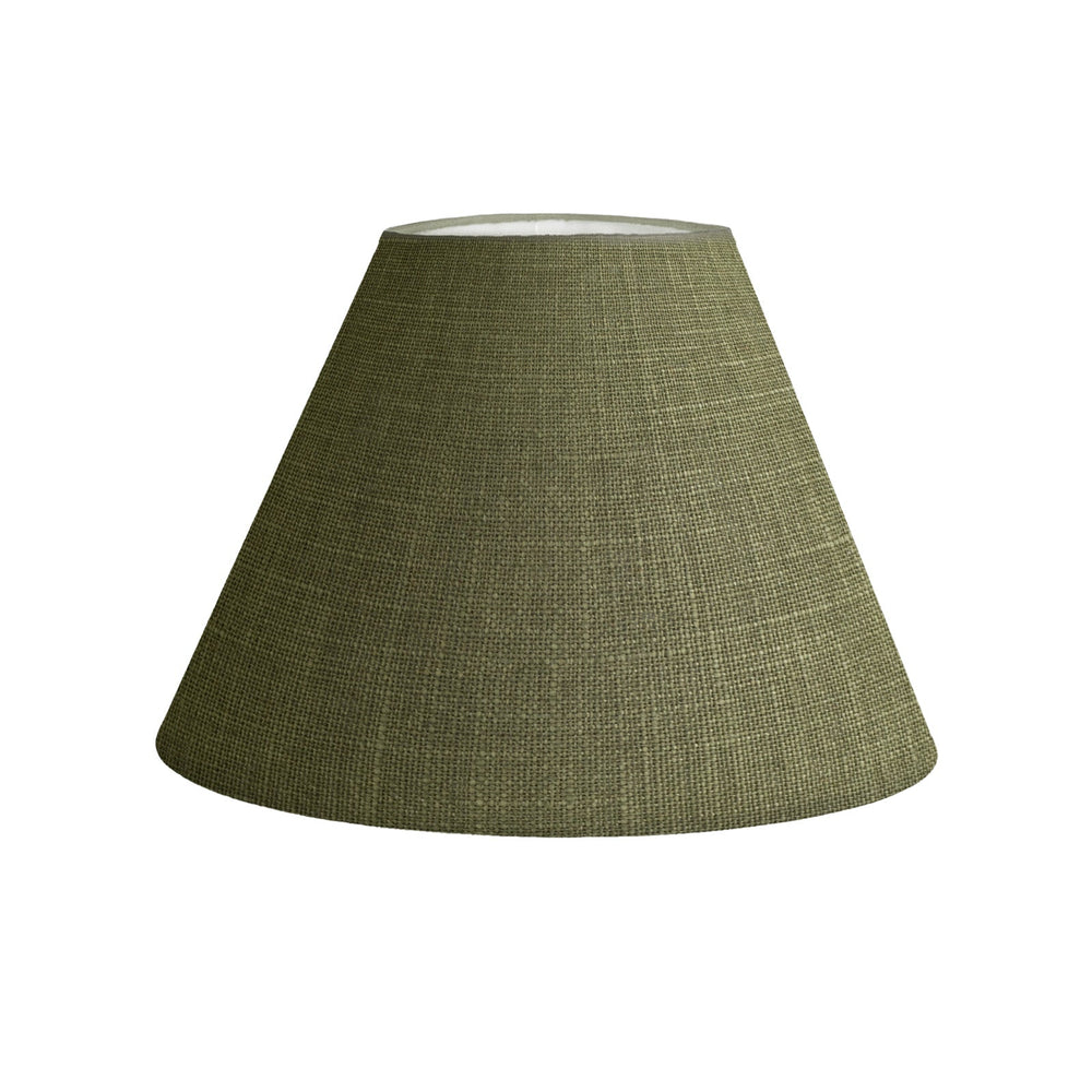 41CM Moss Linen A-Line Tapered Lamp Shade