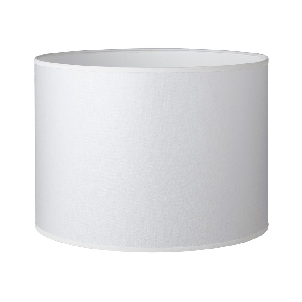 41CM White Linen Cylinder Lamp Shade